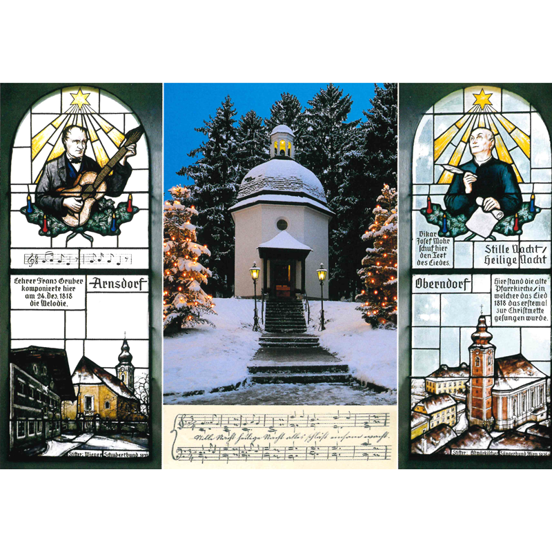Postkarte Kapelle - Fenster